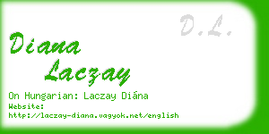 diana laczay business card